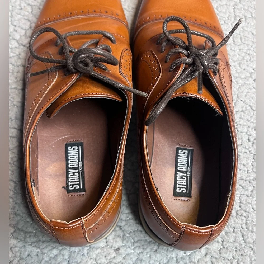Stacy‎ Adams Dickinson Cap Toe Oxford Brown Men’s Size 5 M